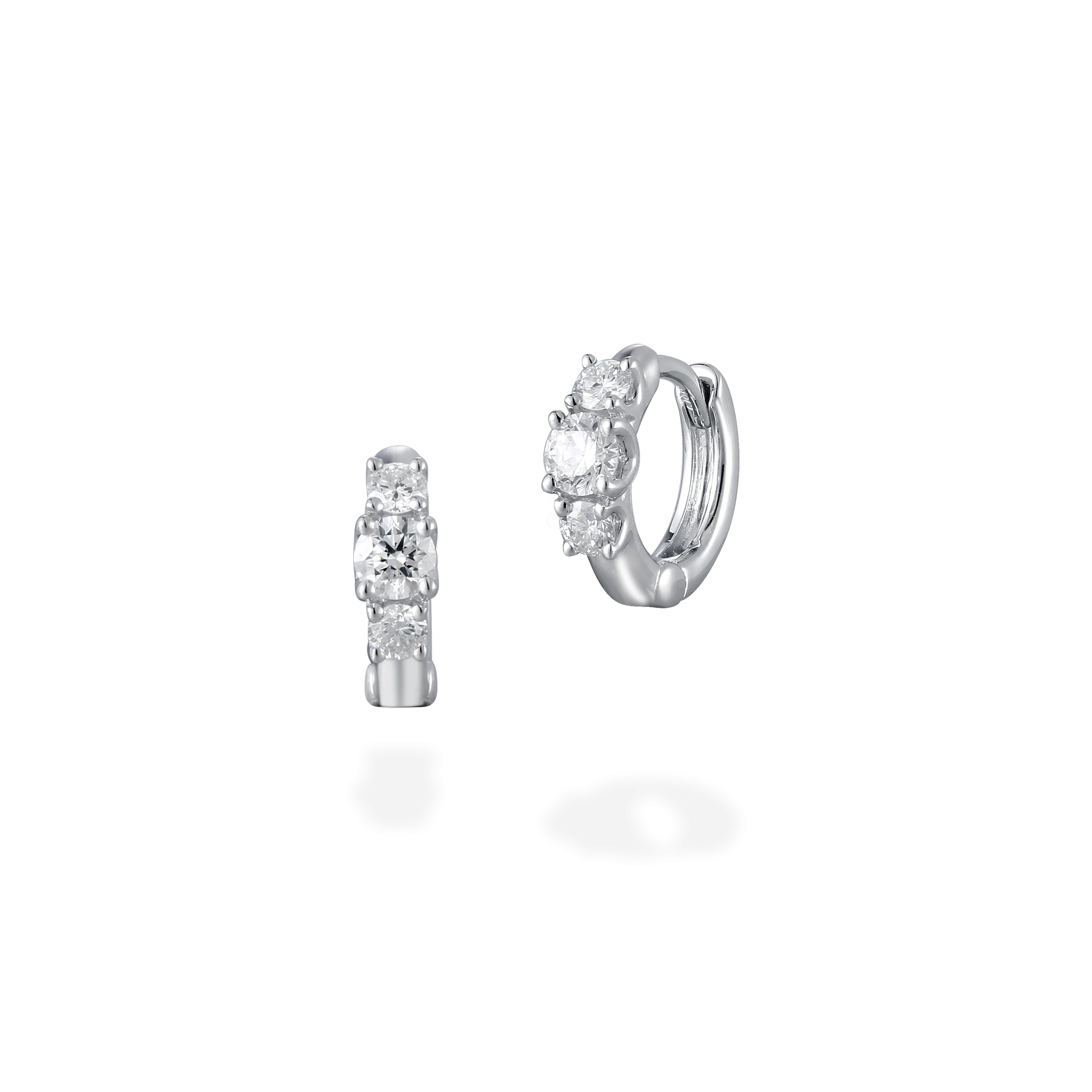 Trio diamond baby huggies 6mm